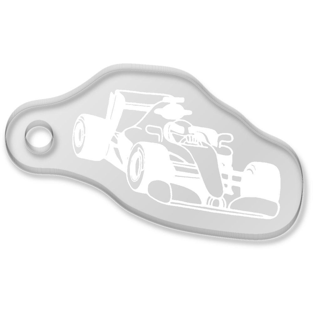 'F1 Race Car' Clear Acrylic Keyrings (AK019230)