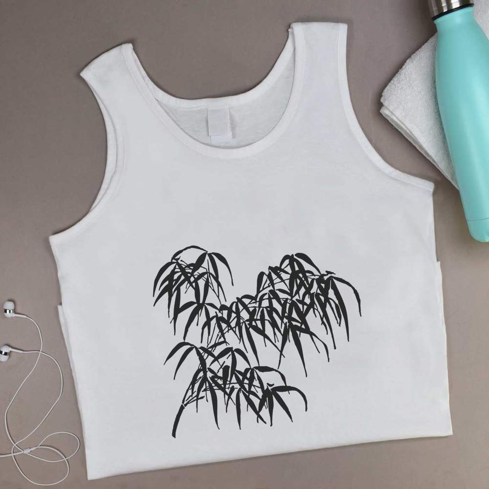 'Bamboo Leaves' Adult Vest / Tank Top (AV037505)