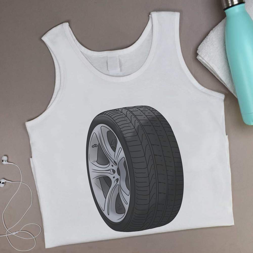 'Car Tyre' Adult Vest / Tank Top (AV037897)