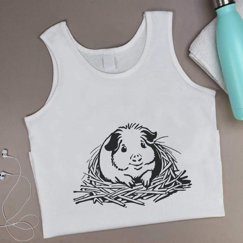 'Guinea Pig in Fresh Bedding' Adult Vest / Tank Top (AV046054)