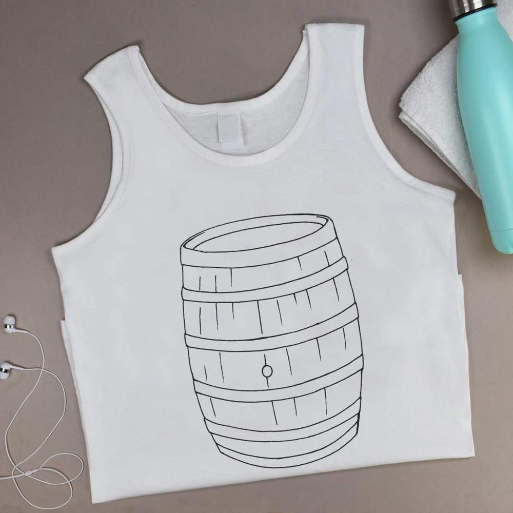 'Wooden Beer Keg' Adult Vest / Tank Top (AV047285)