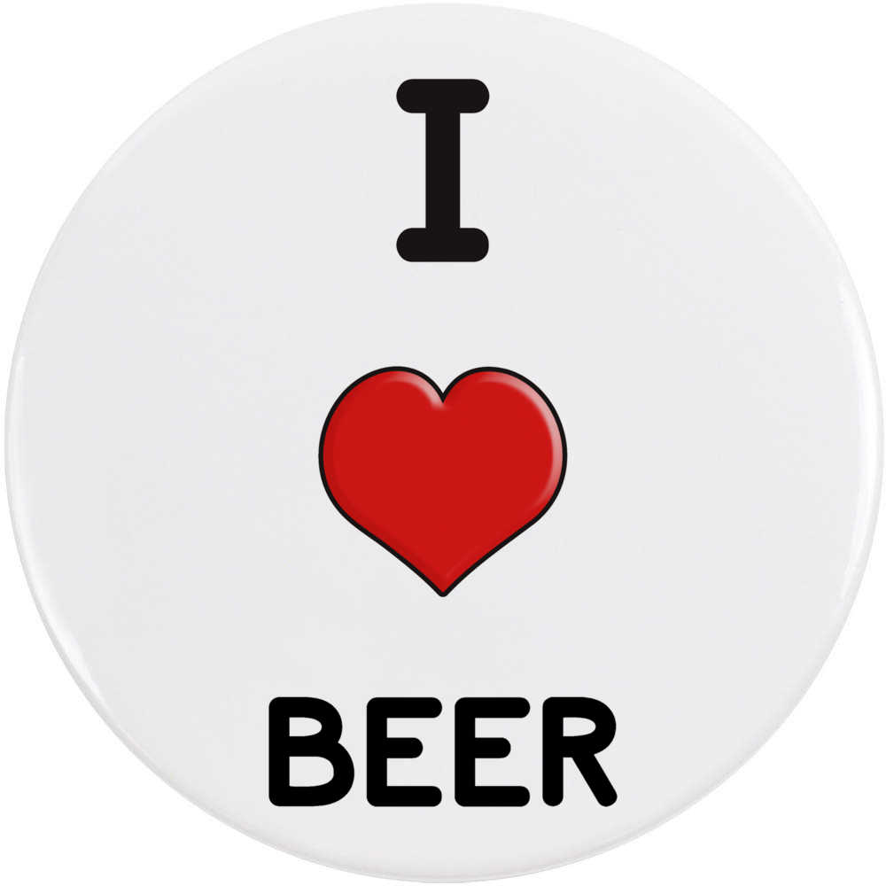 'I Love Beer' Button Pin Badges (BB033314)