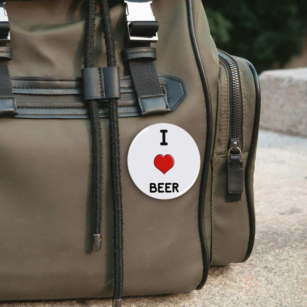 'I Love Beer' Button Pin Badges (BB033314)