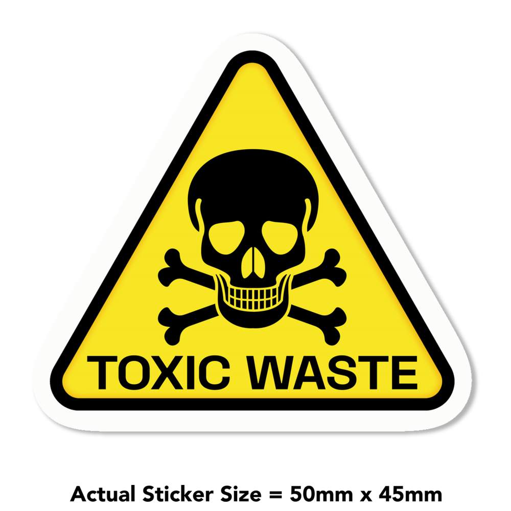 Stickers TOXIC WASTE  Tips for original gifts