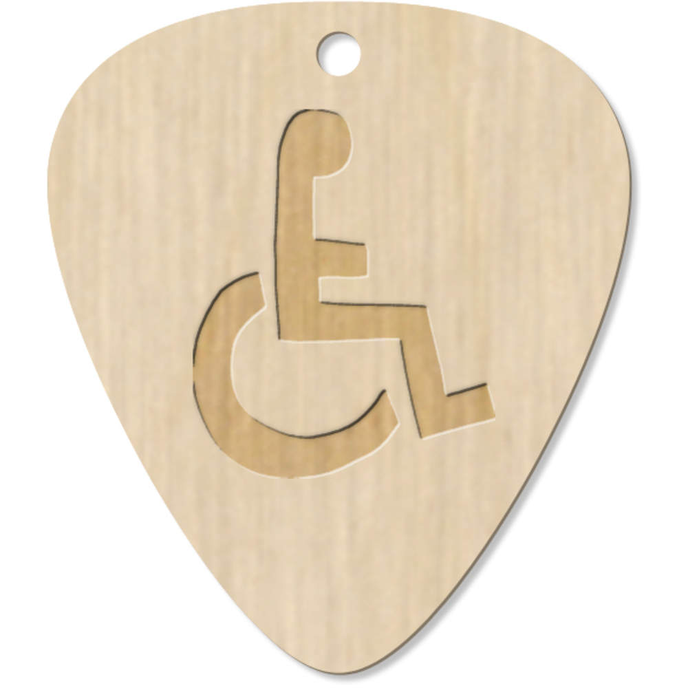 7 x 'Wheelchair Symbol' Guitar Picks / Pendants (GP00007129)