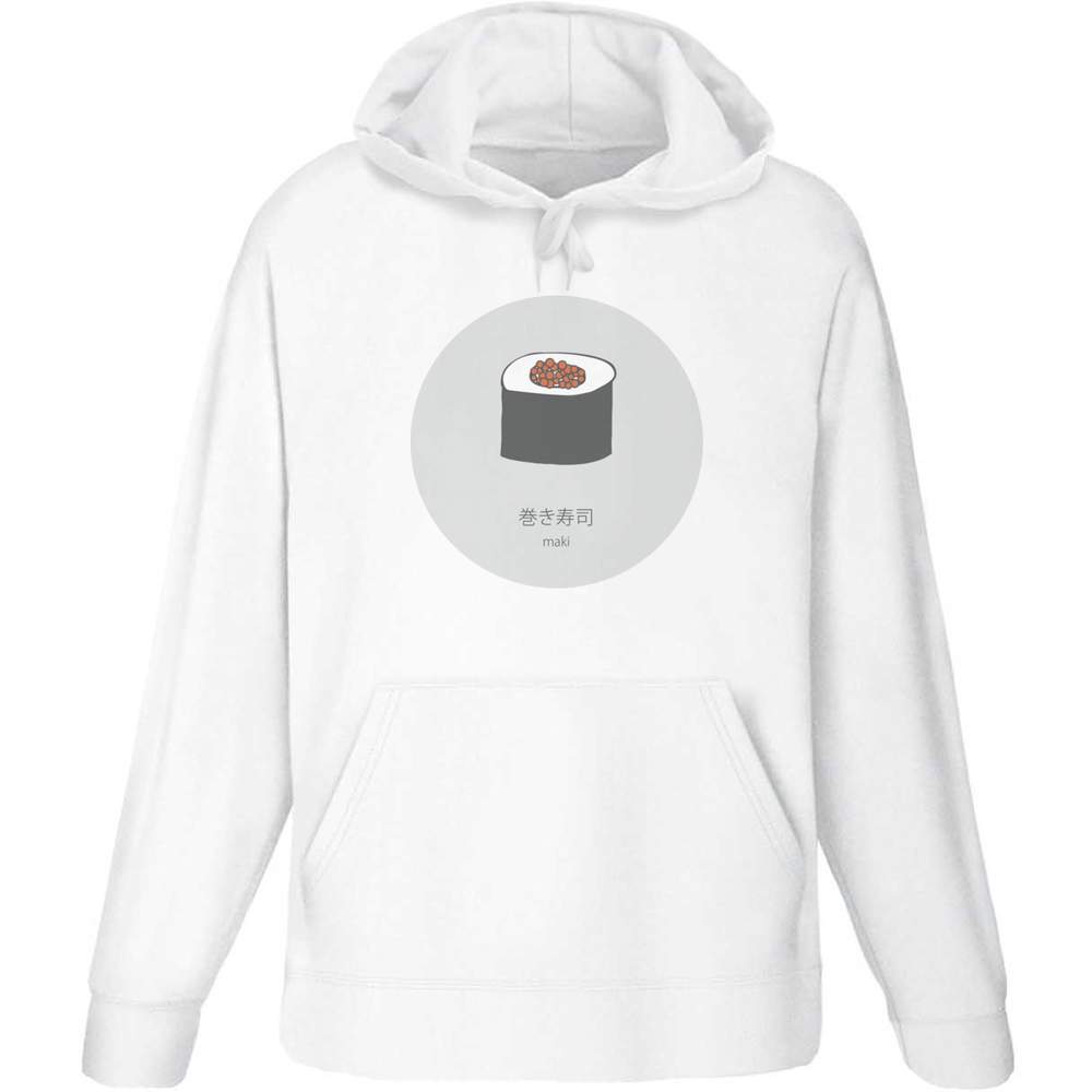 'Maki Roll Sushi Illustration Japan Food Cuisine' Adult Hoodie (HO038793)