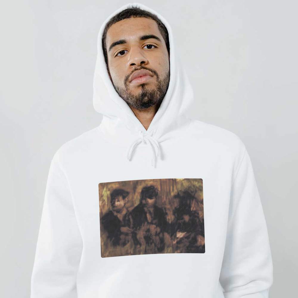 'Brothers Playing At The Lake' Adult Hoodie / Hooded Sweater (HO044294)