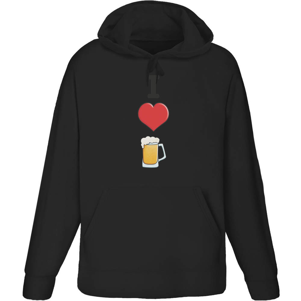 'I Love Beer' Adult Hoodie / Hooded Sweater (HO033239)