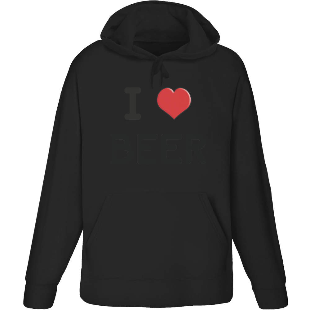 'I Love Beer' Adult Hoodie / Hooded Sweater (HO033289)