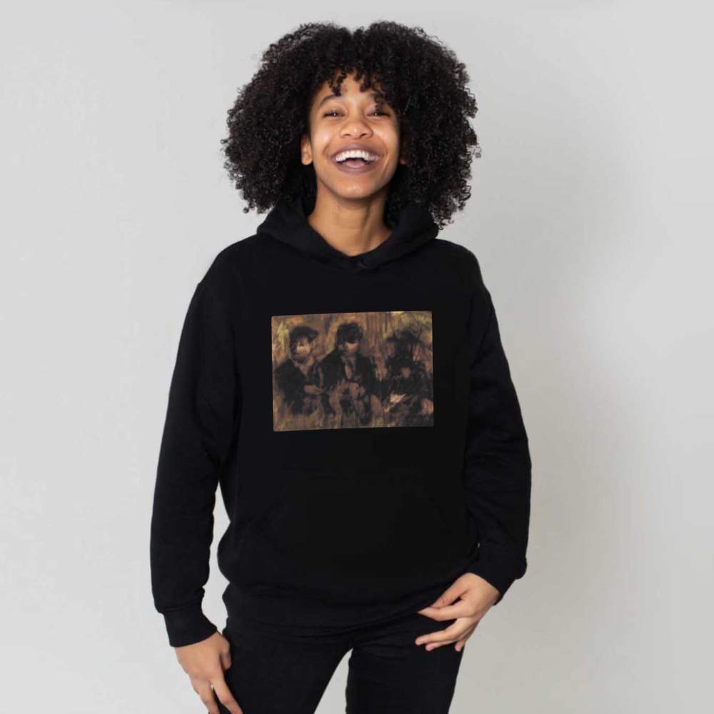 'Brothers Playing At The Lake' Adult Hoodie / Hooded Sweater (HO044294)