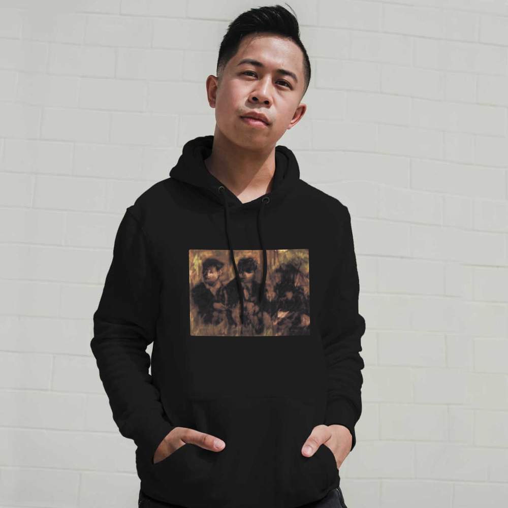 'Brothers Playing At The Lake' Adult Hoodie / Hooded Sweater (HO044294)