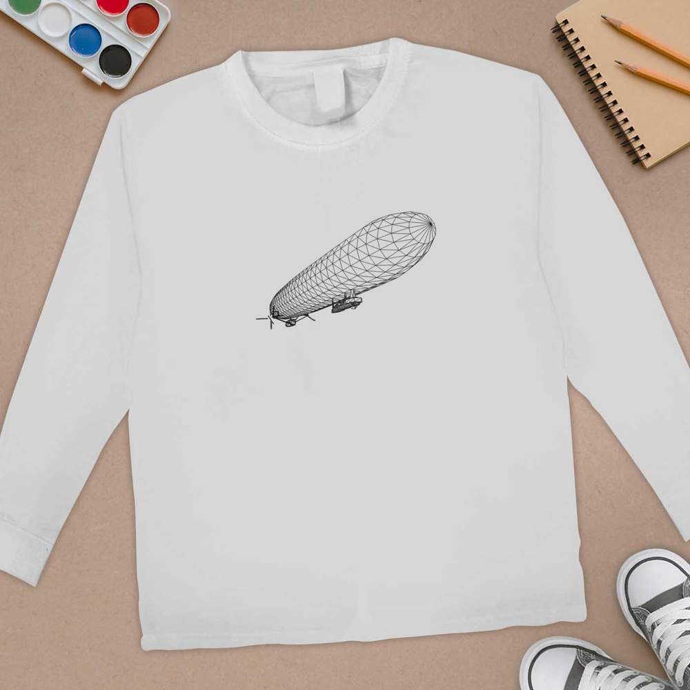 'Wire Frame Blimp' Children's / Kid's Long Sleeve Cotton T-Shirts ...