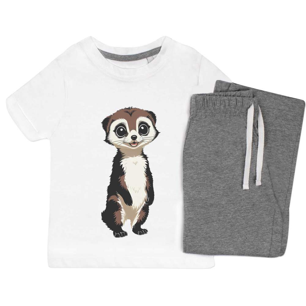 5 6 Years Happy Meerkat Kids Nightwear Pyjama Set KP00140834