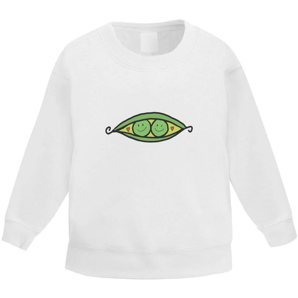 'Two Happy Peas in a Pod' Kid's Sweatshirt / Sweater / Jumper (KW049030)