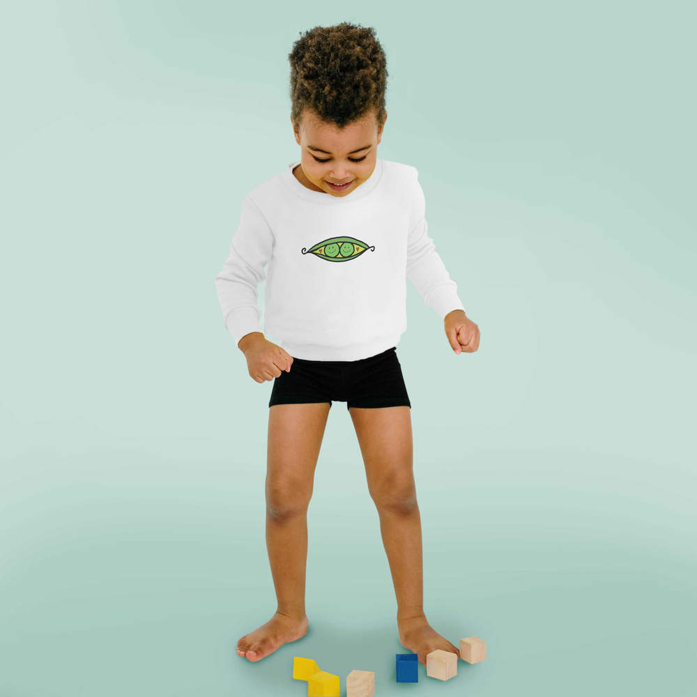 'Two Happy Peas in a Pod' Kid's Sweatshirt / Sweater / Jumper (KW049030)