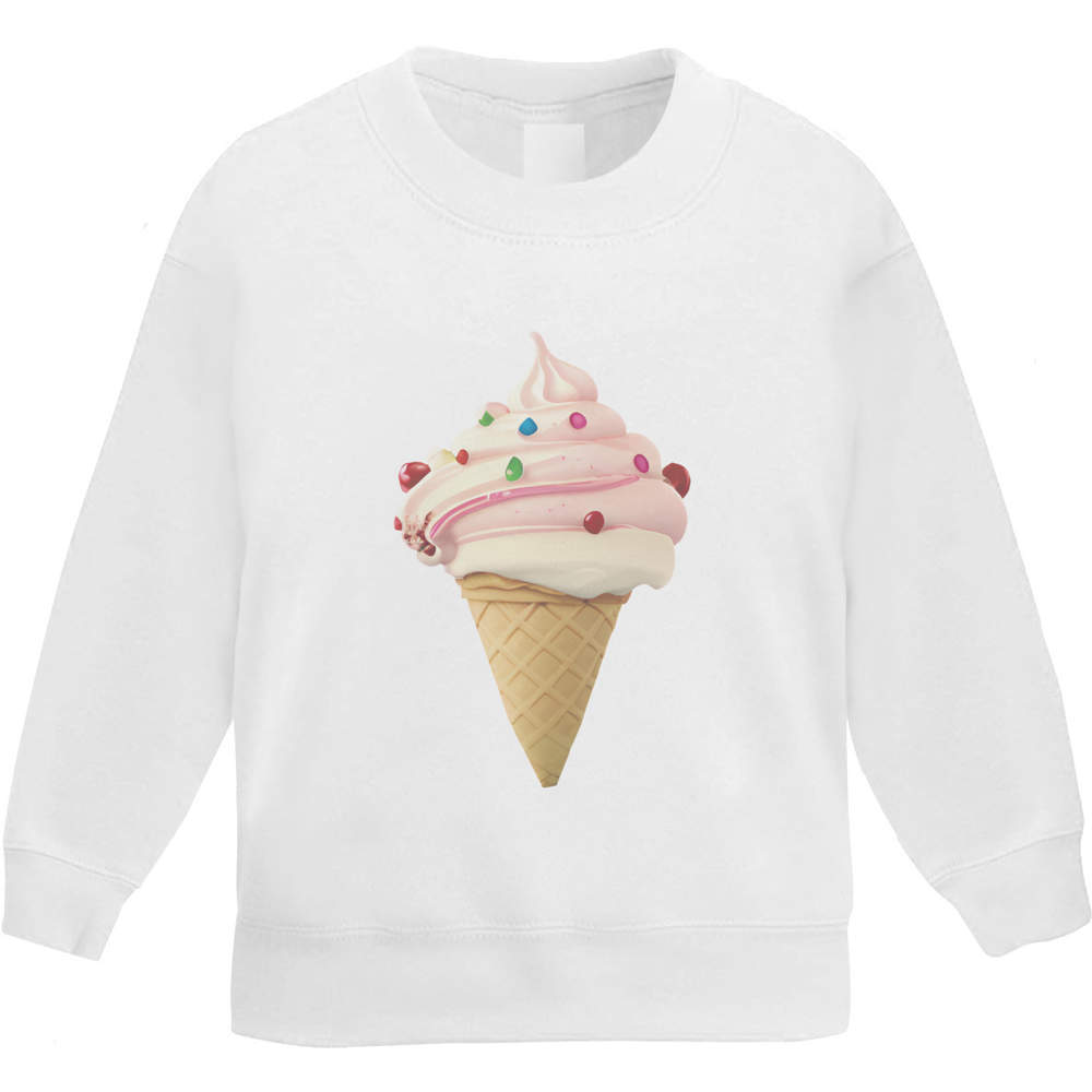 'Strawberry Ice Cream Cone' Kid's Sweatshirt / Sweater / Jumper ...