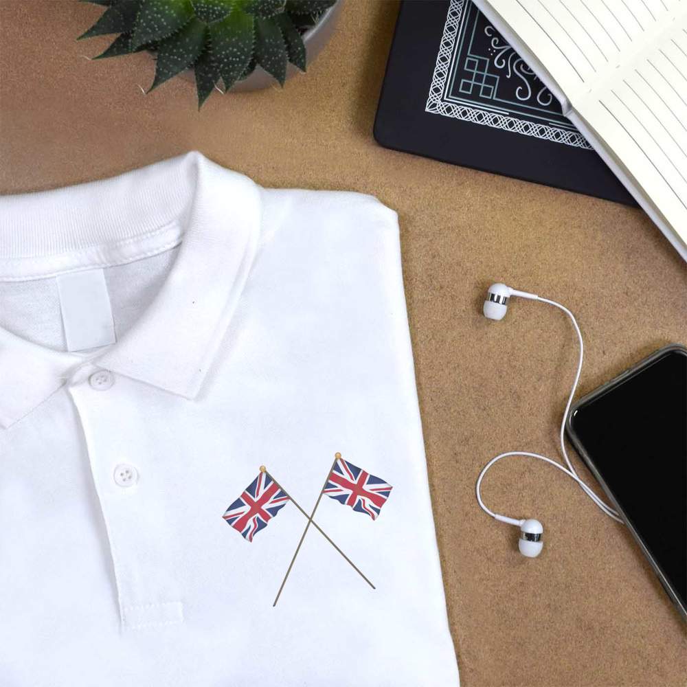 union jack collar polo shirt