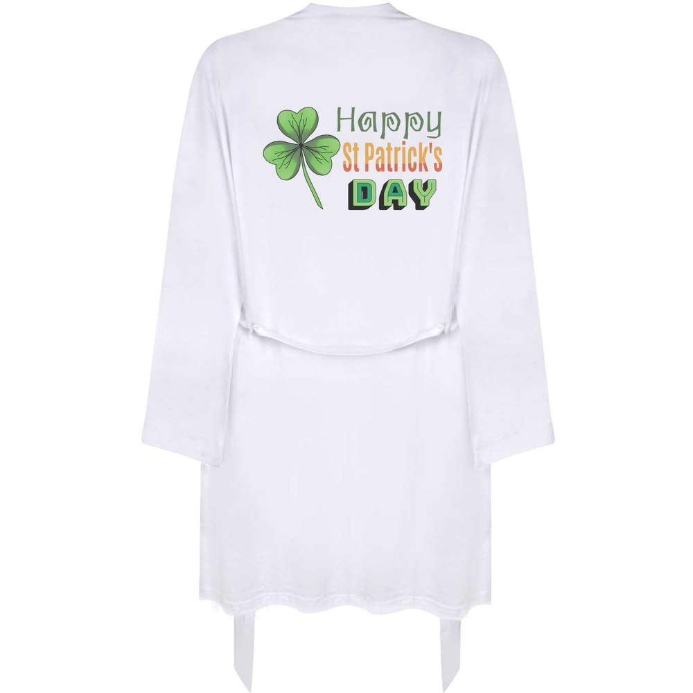 'St Patrick's Day Greeting' Adult Dressing Robe / Gown (RO045616)