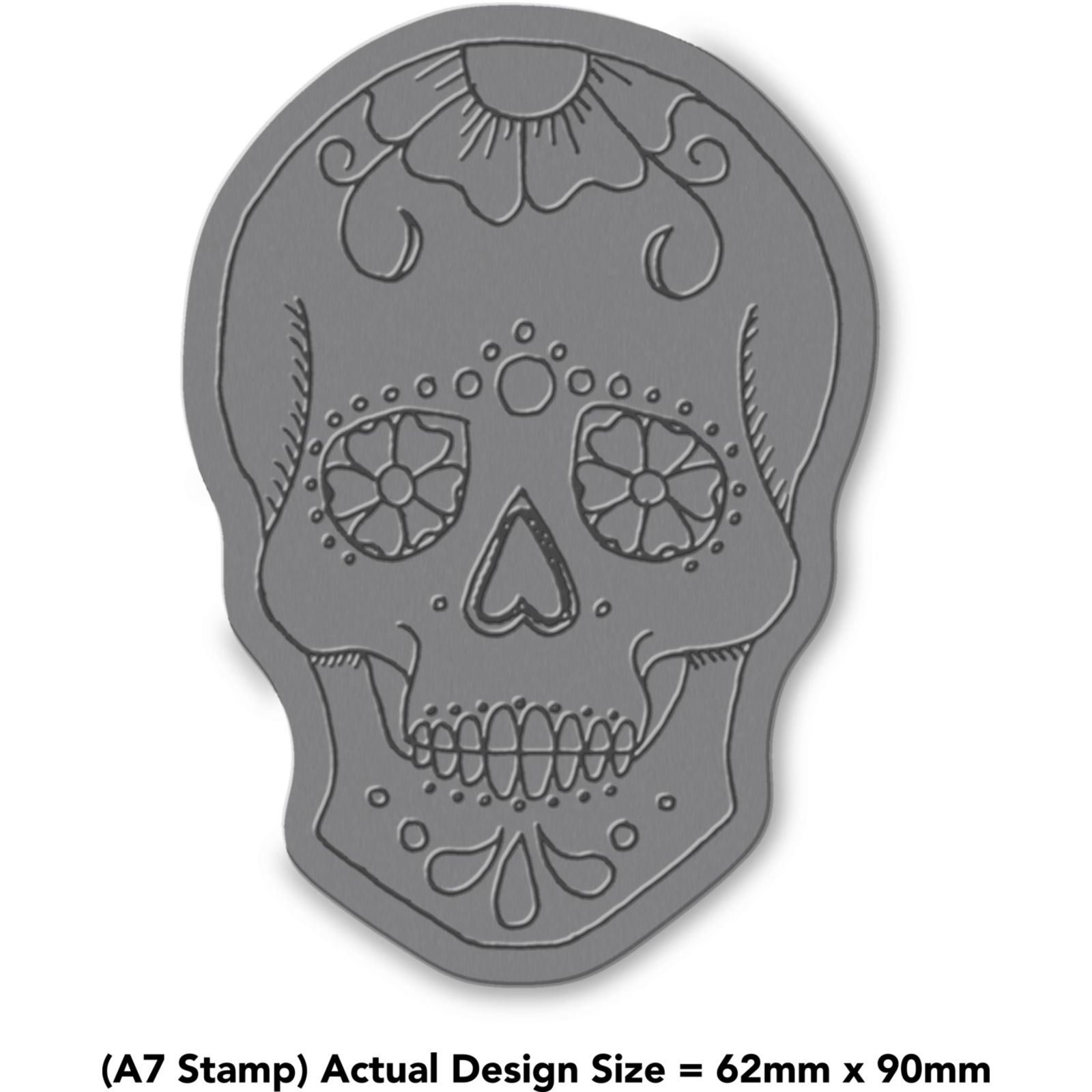 Sugar Skull Unmounted Rubber Stamp RS001162 eBay