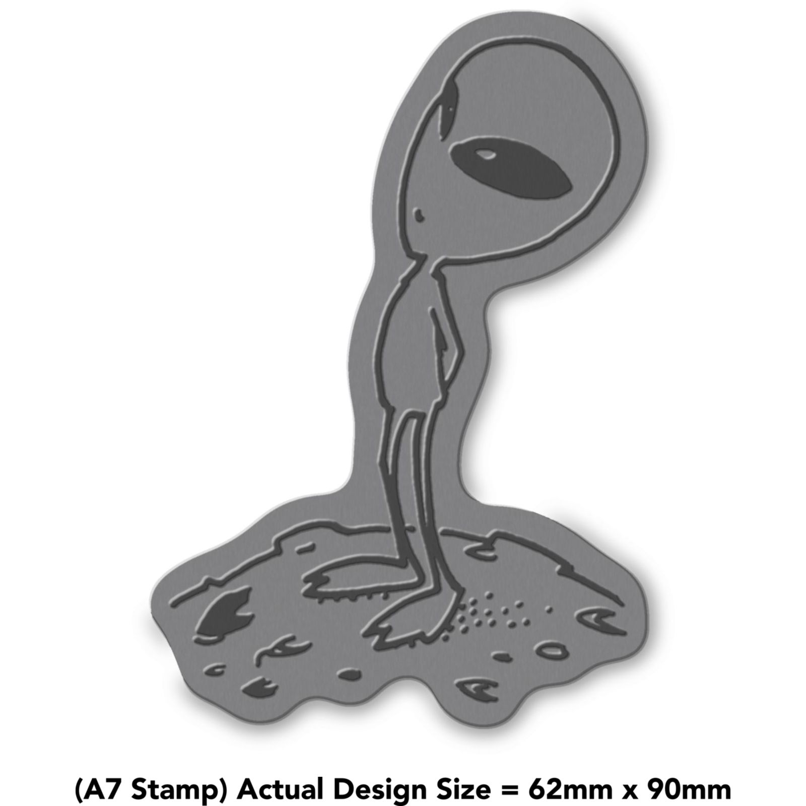 Alien Looking Up Unmounted Rubber Stamp RS021206 eBay