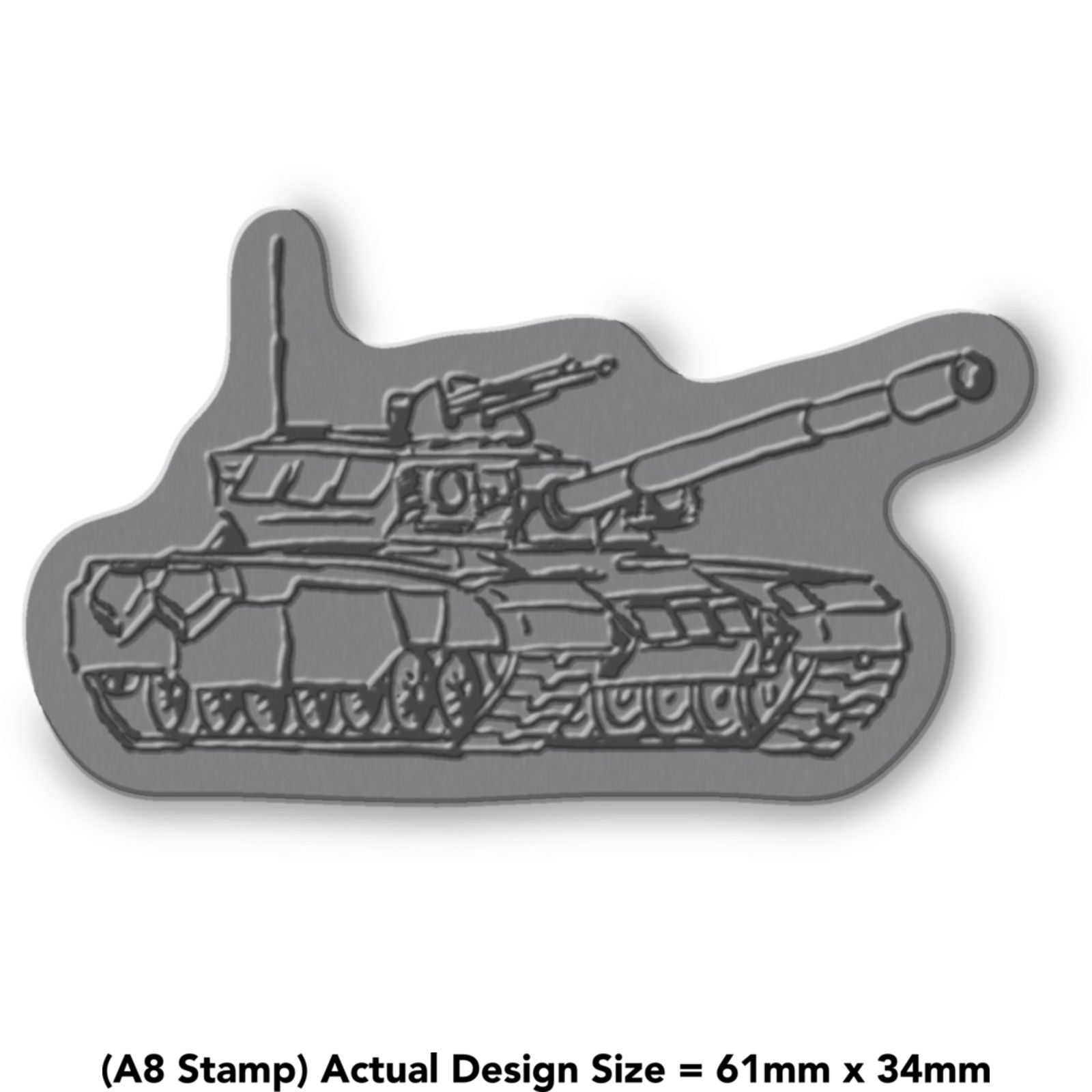 Army Tank Unmounted Rubber Stamp RS025450