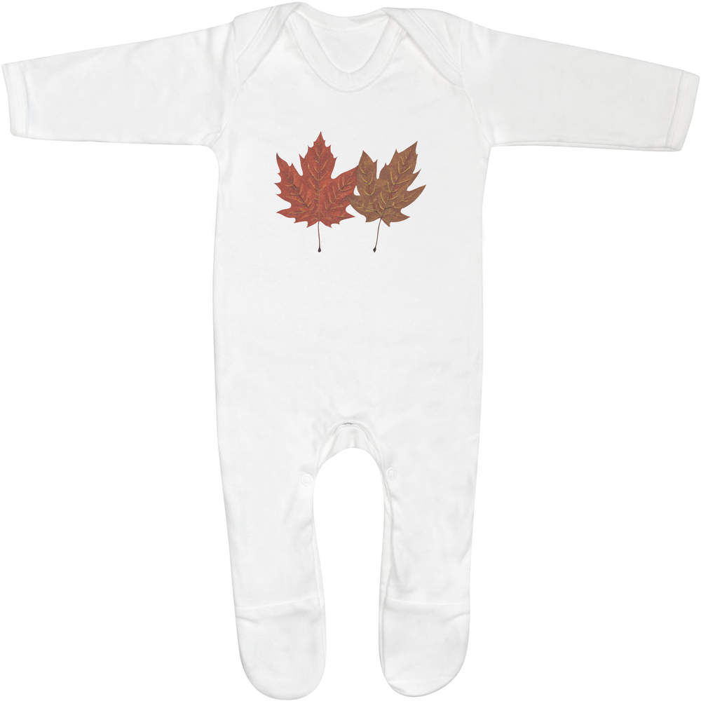 'Autumn Leaves' Baby Romper Jumpsuits / Sleep suits (SS044254)