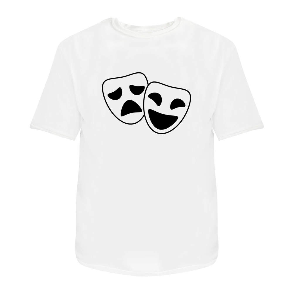 'Comedy & Tragedy Masks' Men's / Women's Cotton T-Shirts (TA017139)