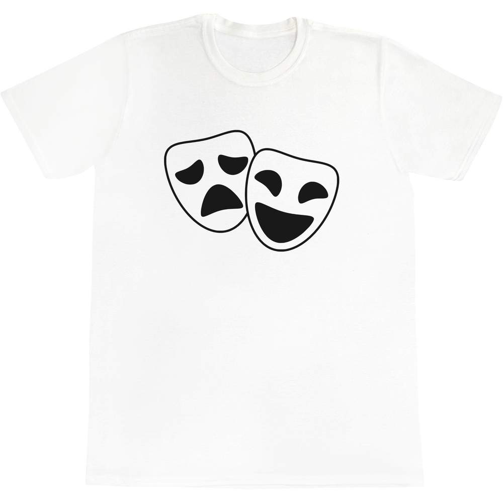 'Comedy & Tragedy Masks' Men's / Women's Cotton T-Shirts (TA017139)