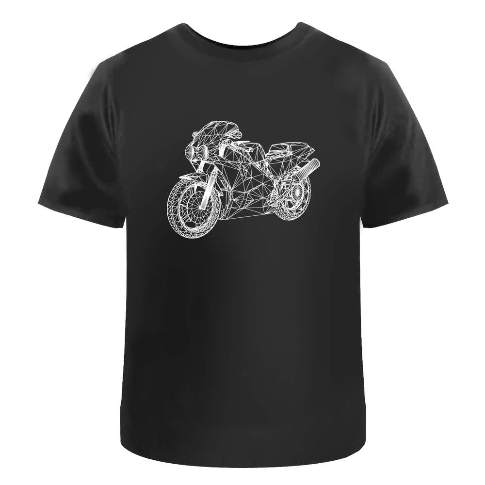 'Wireframe Superbike' Men's / Women's Cotton T-Shirts (TA013304)