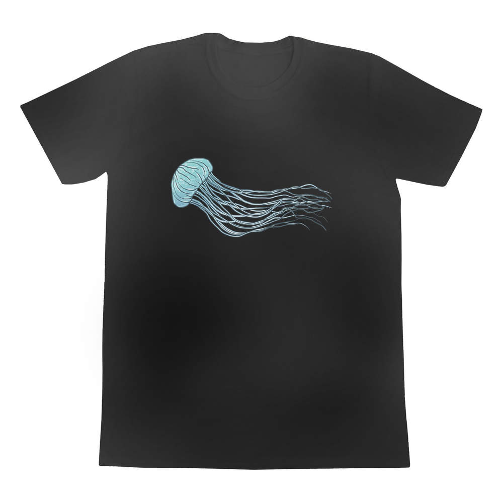 'Blue Swimming Jellyfish' Men's / Women's Cotton T-Shirts (TA030599)