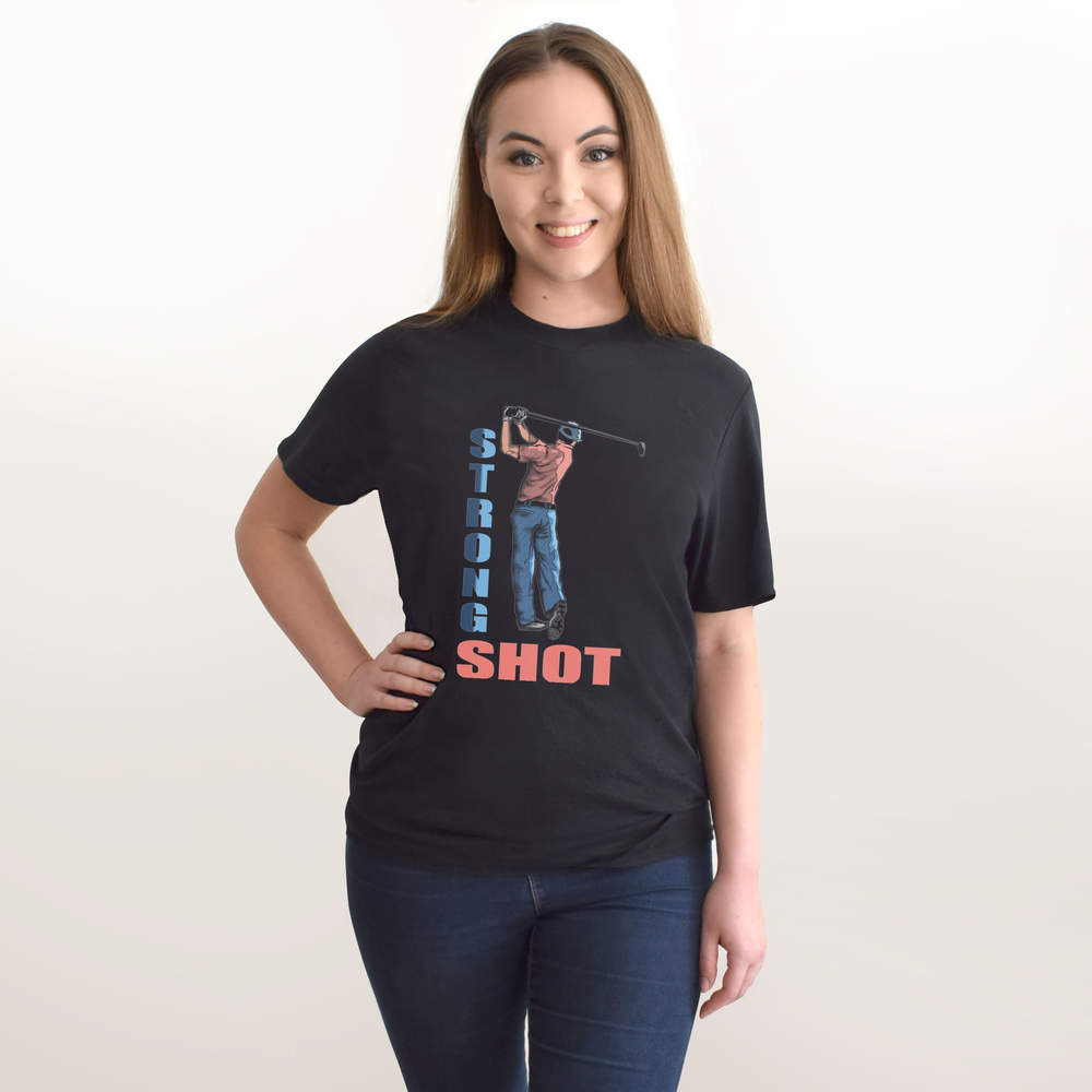 'Perfect Strike, Golf Glory' Men's / Women's Cotton T-Shirts (TA047754)