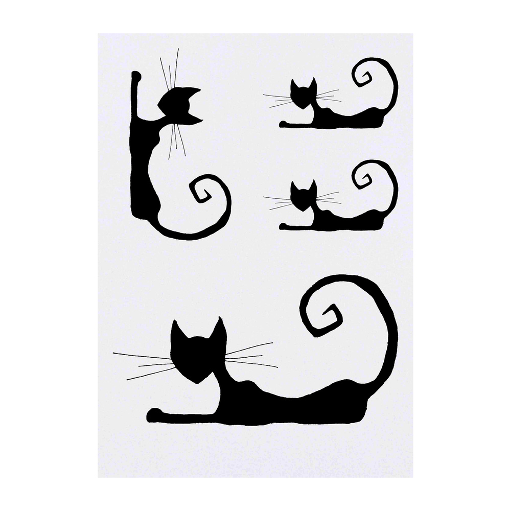 Silhouette De Chat Tatouages Temporaires To Ebay