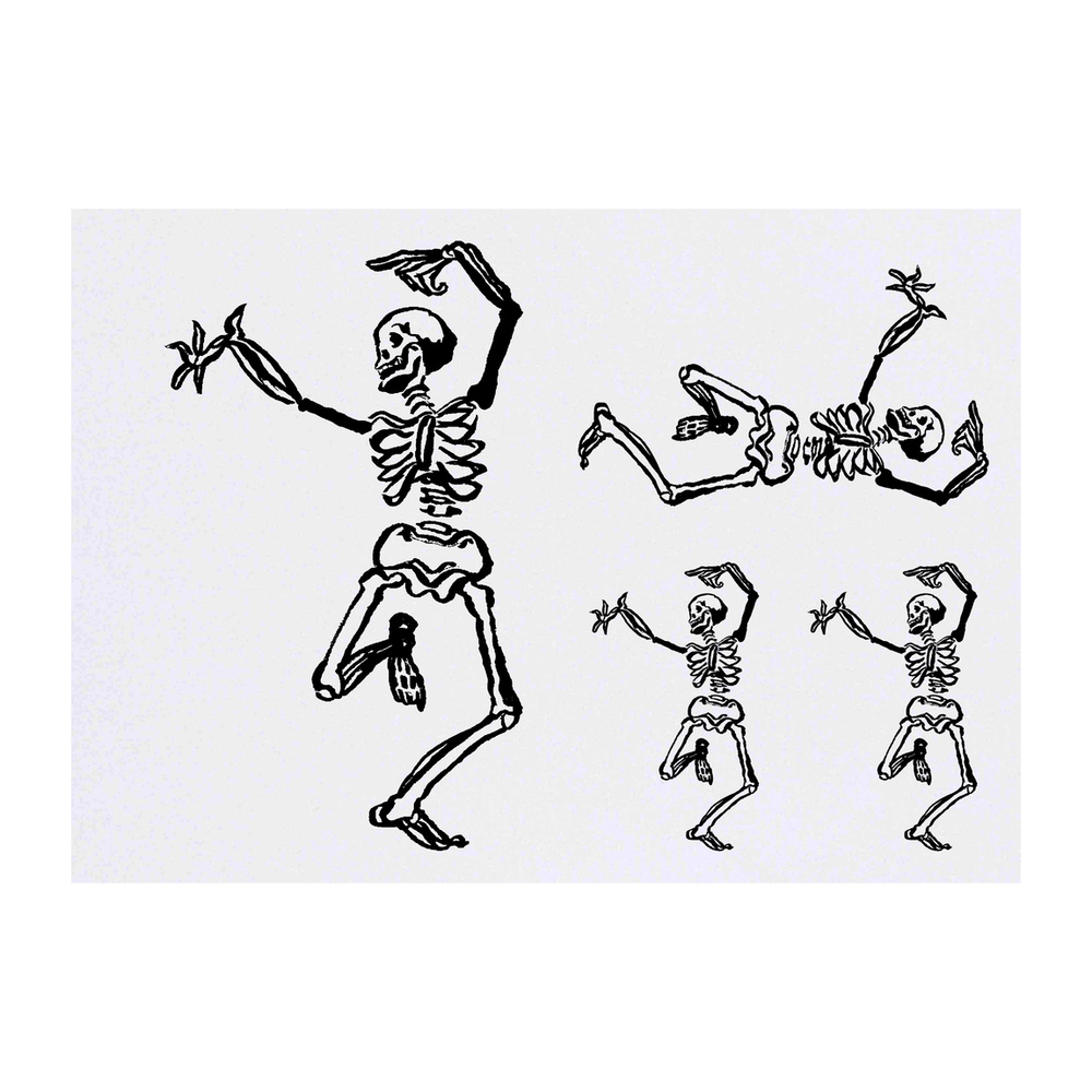'DANCING SKELETON' TEMPORARY Tattoos (TO008390) £5.99 PicClick UK