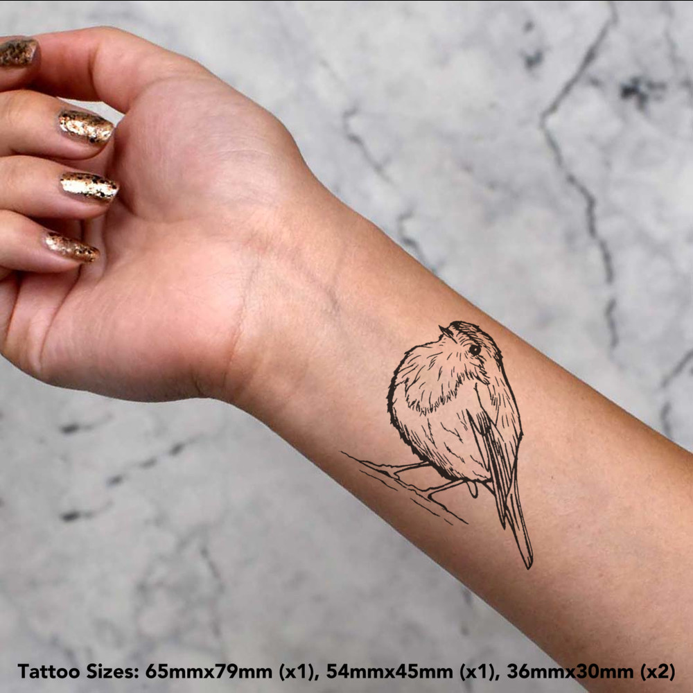 Cardinal Outline Temporary Tattoo / Bird Tattoo - Etsy Israel