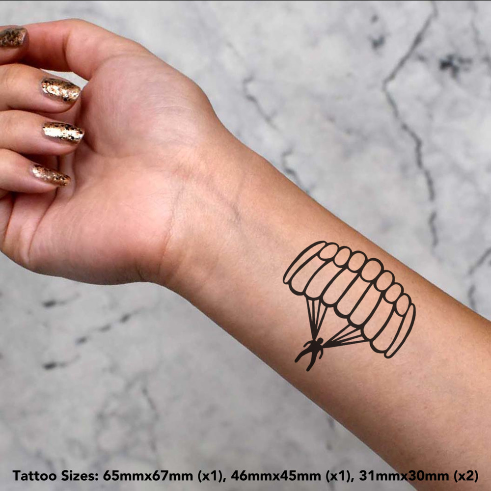 Buy Skydive Temporary Tattoo, Waterproof Sticker, Vintage Tattoo, Black  Tattoo, Meaningful Tattoo, Symbol Tattoo, Fake Tattoo, Fake Tattoo Online  in India - Etsy