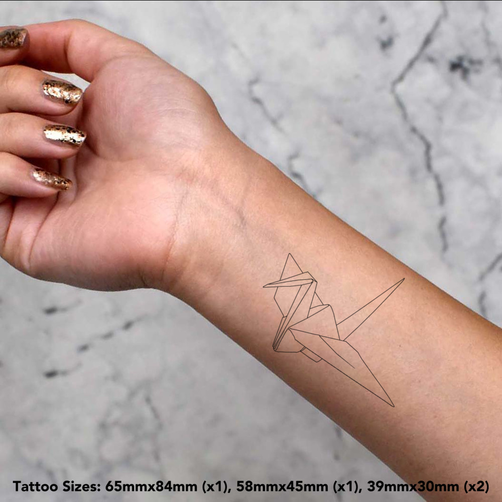 Pretty Grotesque Tattoos — Cute lil origami crane on summer! Thankies !!!  ....