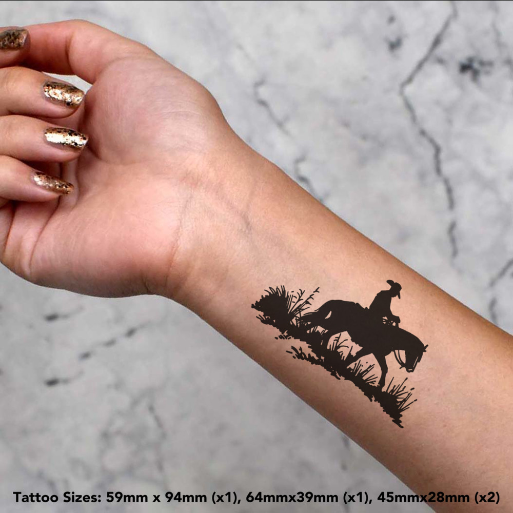 2nd stick and poke on my partner! (I practiced lots before I tattooed her).  The horse is her spirit animal! : r/sticknpokes