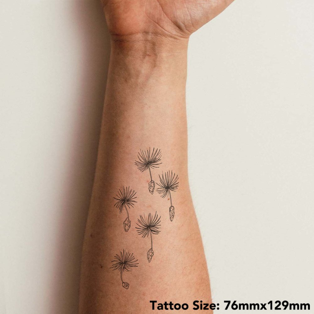Little dandelion seed temporary tattoo, get it here ▻