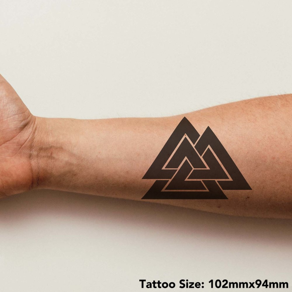 Triple triangle on the forearm - Tattoogrid.net