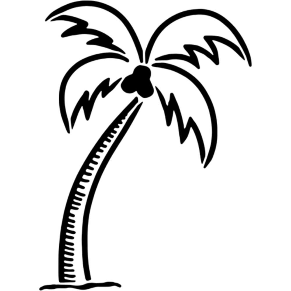 palm tree stencil outline