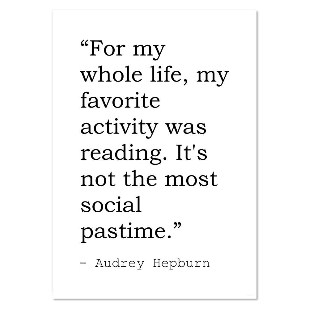 Reading Audrey Hepburn Quote Wall Posters Prints PP531980 eBay