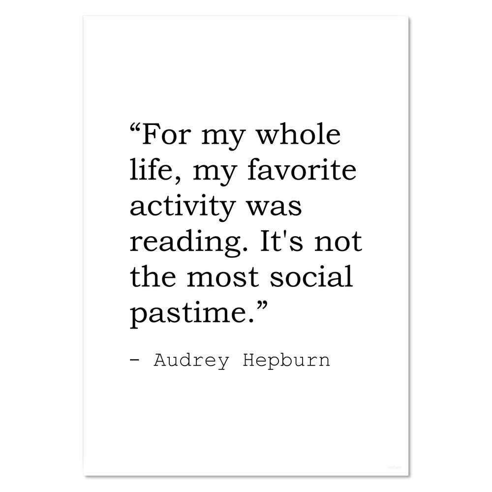 Reading Audrey Hepburn Quote Wall Posters Prints PP531980 eBay